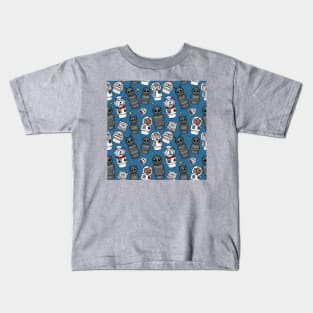 Little Astronauts, Space Dog, Aliens, and Robots Pattern Kids T-Shirt